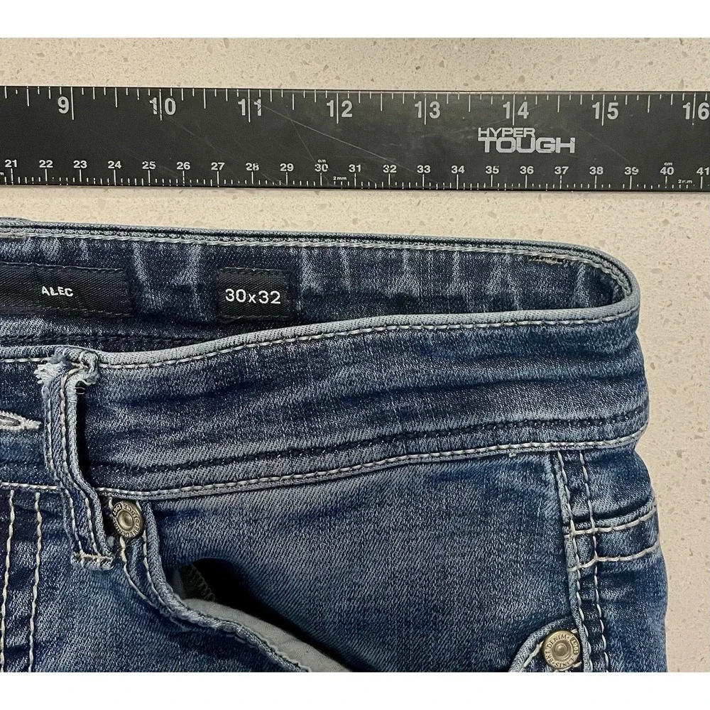 BKE BUCKLE Jean Men 30x32 Blue Wash ALEC Straight Leg Regular Fit Stretch Cowboy